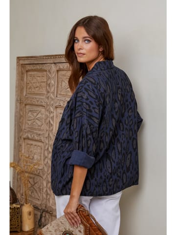 Joséfine Blouse "Samuelle" donkerblauw/zwart