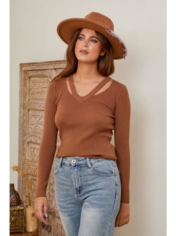 Joséfine Pullover "Viktoria" in Hellbraun