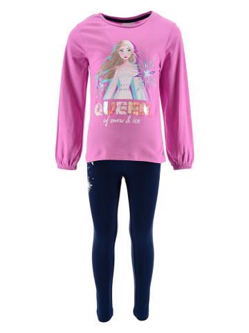 Disney Frozen 2tlg. Outfit "Frozen" in Mauve/ Dunkelblau