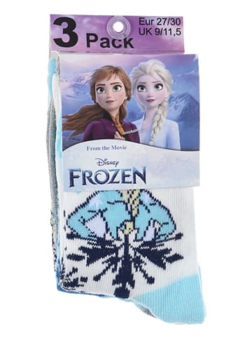 Disney Frozen Skarpety (3 pary) "Kraina Lodu" ze wzorem