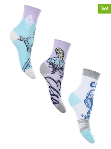 Disney Frozen Skarpety (3 pary) "Kraina Lodu" ze wzorem