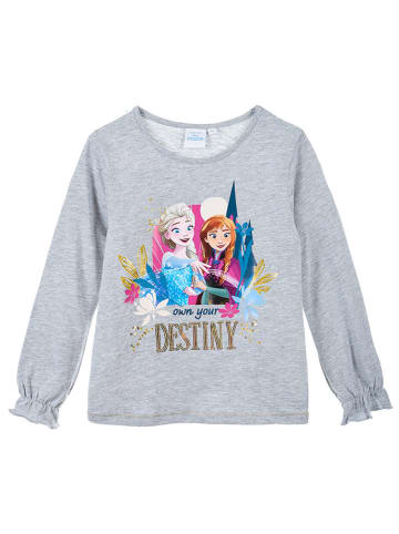 Disney Frozen Koszulka "Kraina Lodu" w kolorze szarym ze wzorem