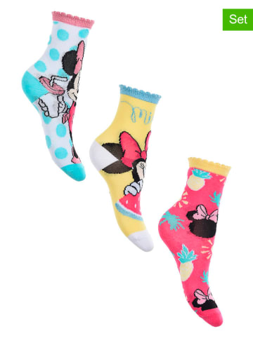Disney Minnie Mouse 3er-Set: Socken "Minnie" in Bunt