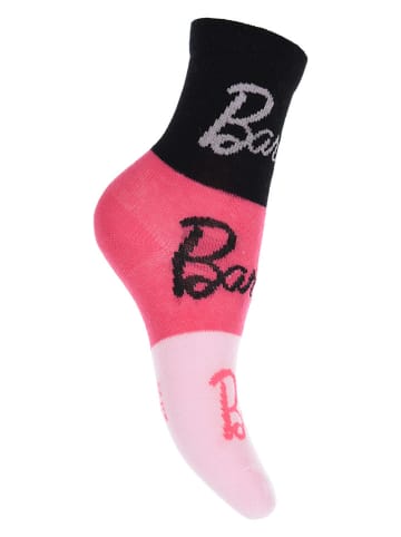 Barbie 3er-Set: Socken "Barbie" in Schwarz/ Pink