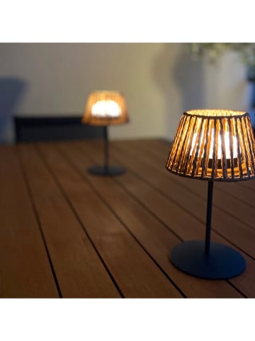 lumisky 2er-Set: LED-Tischleuchten "Twins Raffy" in Braun - (H)23,5 x Ø 12 cm