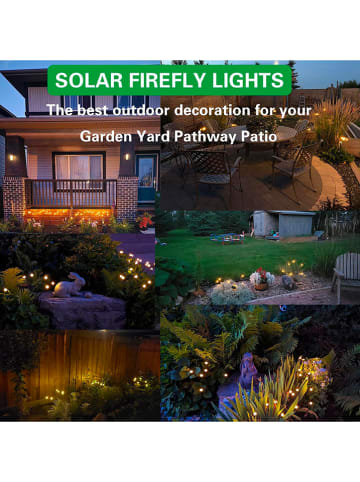 lumisky 4-delige set: ledsolarlampen zwart - (H)73 cm