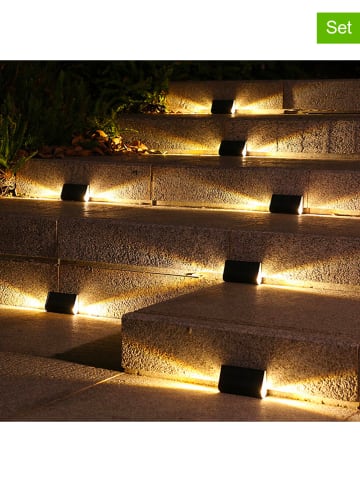 lumisky Lampy solarne LED (4 szt.) w kolorze czarnym - 10,9 x 6,3 cm