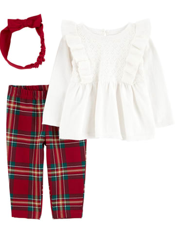 carter's 3-delige outfit wit/rood
