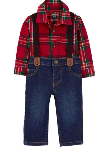carter's 2-delige outfit rood/donkerblauw