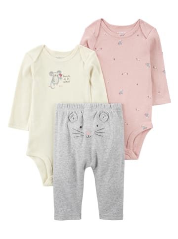 carter's 3tlg. Outfit in Weiß/ Rosa