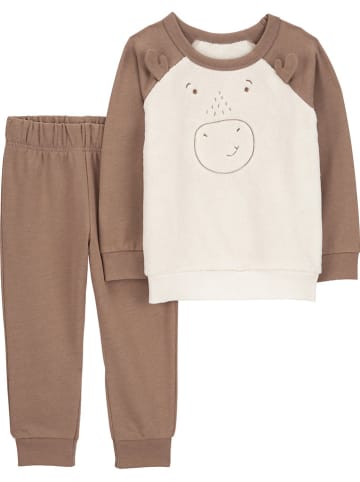 carter's 2tlg. Outfit in Hellbraun/ Creme