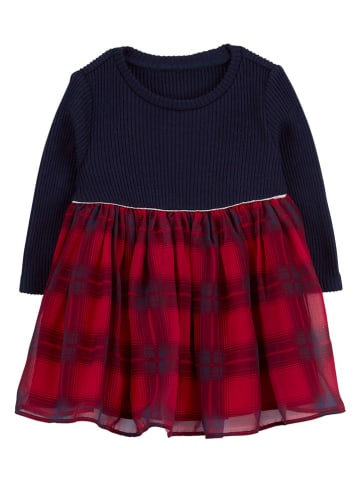 OshKosh Kleid in Dunkelblau/ Rot