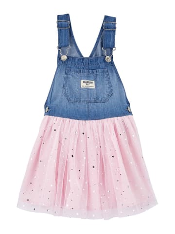 OshKosh Latzkleid in Blau/ Rosa