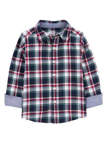 OshKosh Hemd in Dunkelblau/ Rot