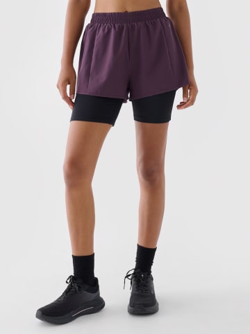 4F Trainingsshort paars/zwart