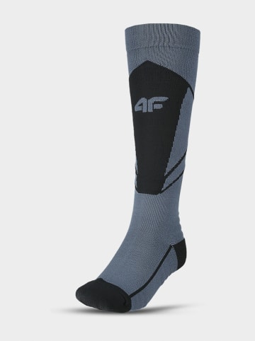 4F Skarpety narciarskie w kolorze szaro-antracytowym
