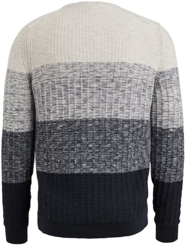 CAST IRON Pullover in Grau/ Dunkelblau/ Creme