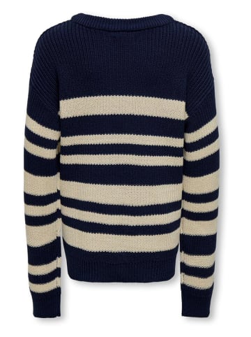 KIDS ONLY Trui "Ruben" donkerblauw/beige