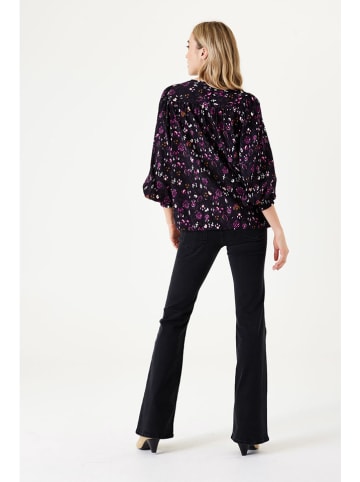 Garcia Blouse zwart/lichtroze/geel