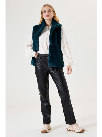 Garcia Kunstleren broek zwart