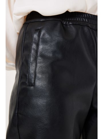 Garcia Kunstleren broek zwart