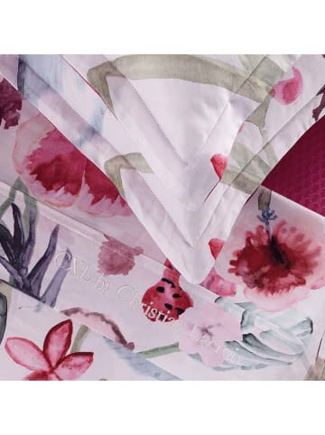 CXL by Christian Lacroix 4tlg. Set: Satin-Bettlaken und Kissenbezüge in Weiß/ Pink