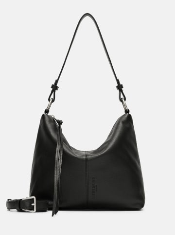 LIEBESKIND BERLIN Leder-Schultertasche in Schwarz - (B)37 x (H)33 x (T)15 cm