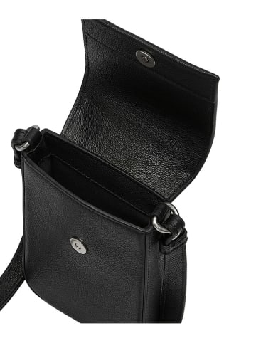 LIEBESKIND BERLIN Leder-Handytasche in Schwarz - (B)23 x (H)13 x (T)5 cm