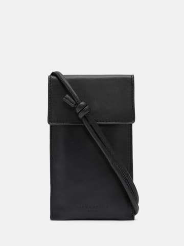 LIEBESKIND BERLIN Leder-Handytasche in Schwarz - (B)23 x (H)13 x (T)5 cm