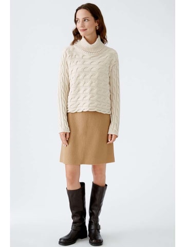 Oui Rollkragenpullover in Creme