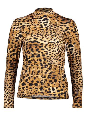 Oui Longsleeve beige/zwart