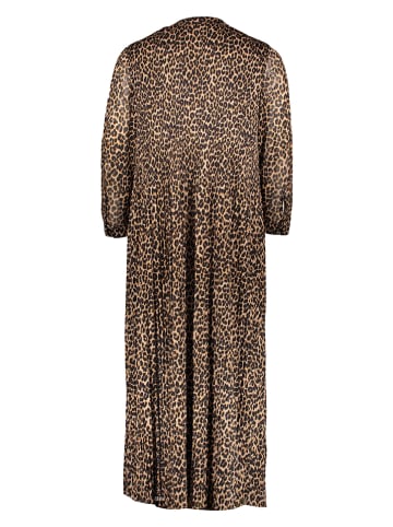 Oui Kleid in Hellbraun/ Schwarz
