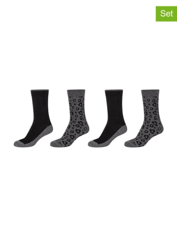 camano 4er-Set: Socken in Schwarz/ Anthrazit
