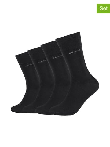 camano 4er-Set: Socken in Schwarz