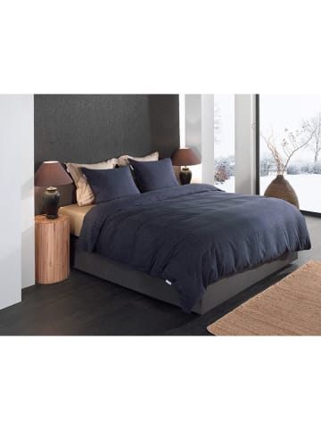 HNL Flanellen beddengoedset "Franela" donkerblauw