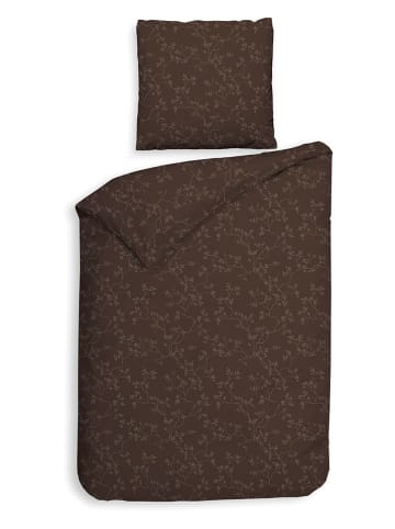 HNL Flanell-Bettwäsche-Set "Alloro" in Braun