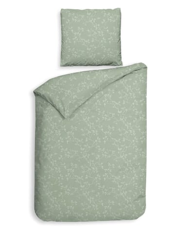 HNL Flanellen beddengoedset "Alloro" groen