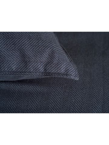 HNL Flanellen beddengoedset "Spina" donkerblauw