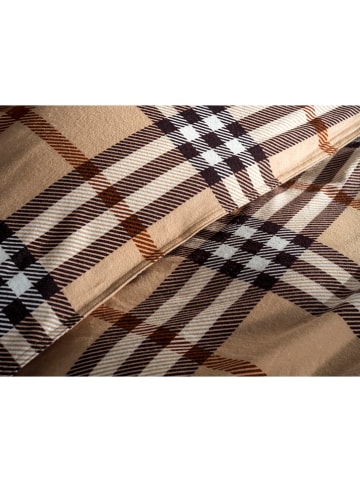 HNL Komplet pościeli flanelowej "Leonardo" w kolorze beżowym