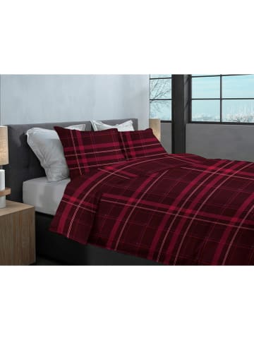 HNL Flanellen beddengoedset "Silvan" rood