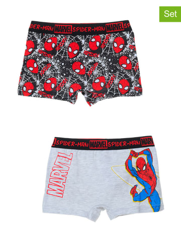 Spiderman Bokserki (2 pary) "Spider-Man" w kolorze szaro-czarno-czerwonym