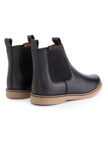 TRAVELIN' Leder-Chelsea-Boots "Blagnac" in Schwarz