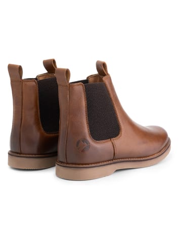 TRAVELIN' Leder-Chelsea-Boots "Blagnac" in Hellbraun