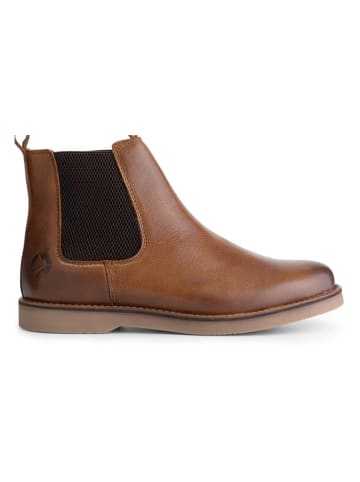 TRAVELIN' Leder-Chelsea-Boots "Blagnac" in Hellbraun