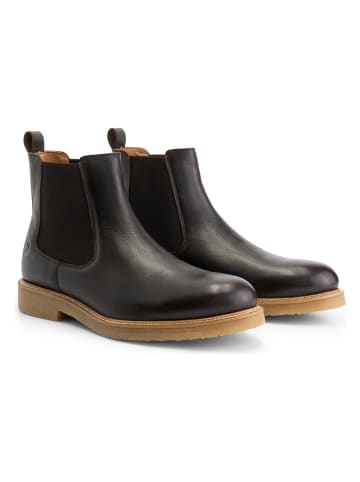 TRAVELIN' Leren chelseaboots "Glaston" bruin
