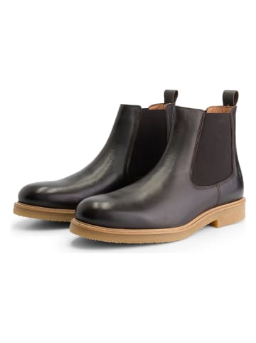 TRAVELIN' Leder-Chelsea-Boots "Glaston" in Braun
