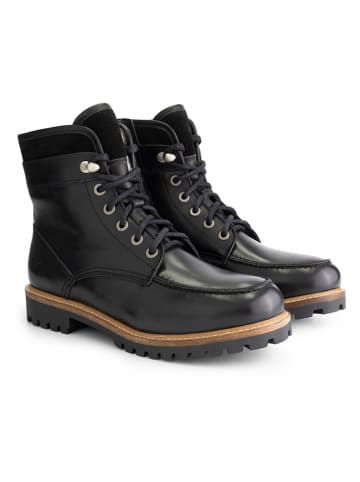 TRAVELIN' Leder-Boots "Hevik" in Schwarz