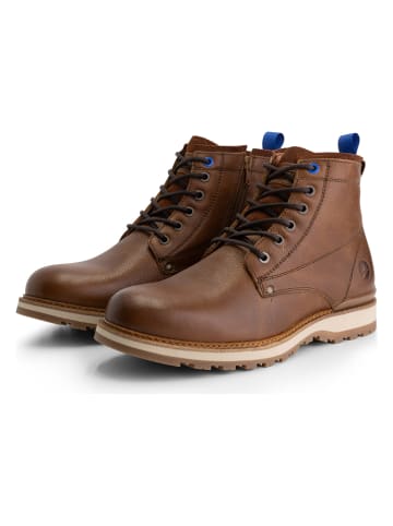 TRAVELIN' Leder-Boots "Malberg" in Hellbraun