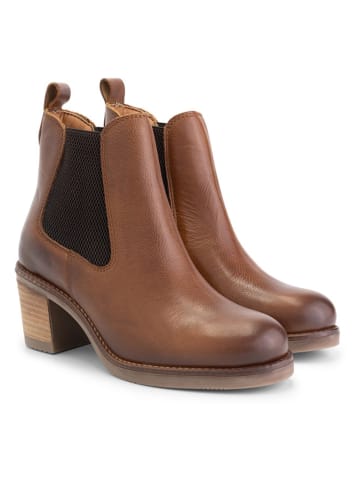 TRAVELIN' Leder-Stiefeletten "Sevres" in Hellbraun