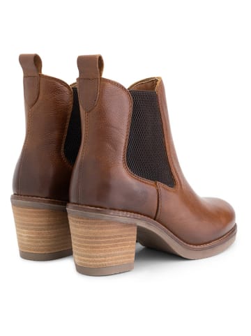 TRAVELIN' Leder-Stiefeletten "Sevres" in Hellbraun